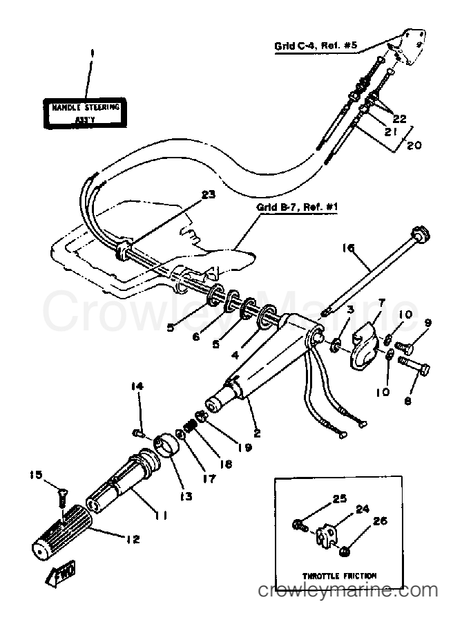 Yamaha Motors 25ELK - STEERING