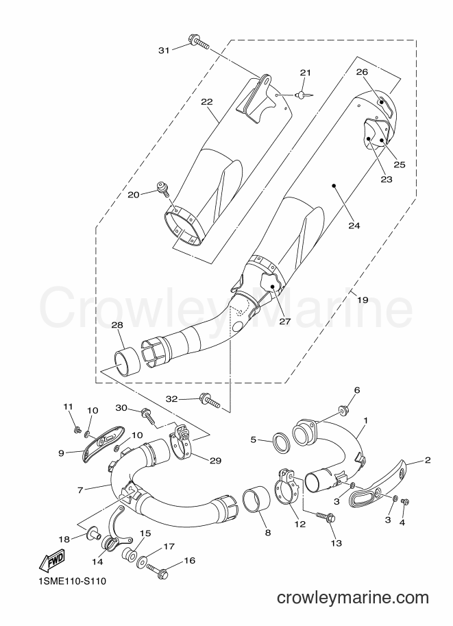 2017 Dirt Bike YZ250F - YZ250F (1SME) [010] - EXHAUST