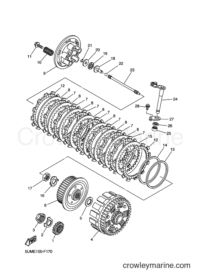 CLUTCH - 2007 Dirt Bike YZ250F (YZ250F (5XCG) [020]) - Yamaha