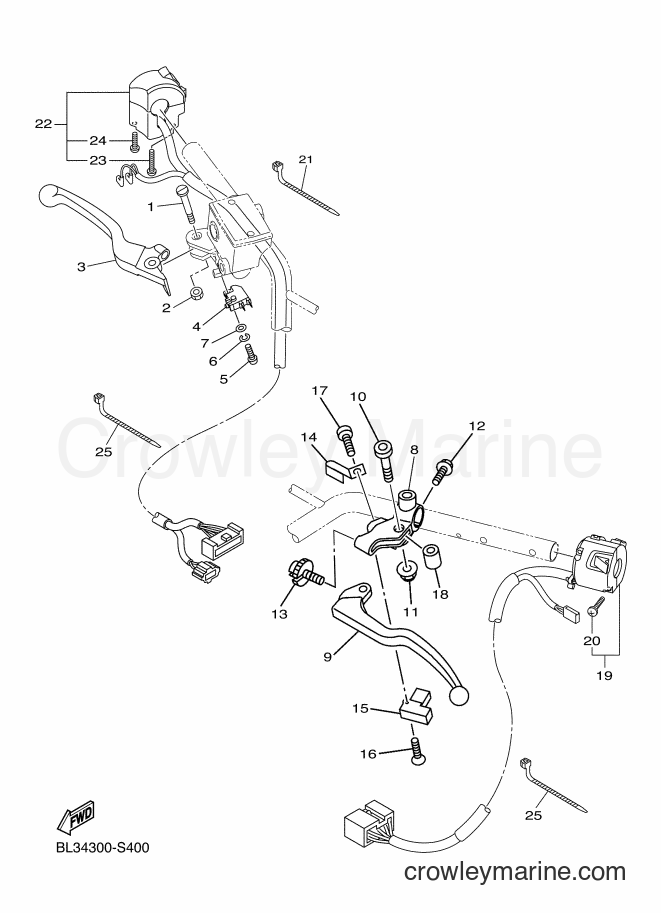 Yamaha Motors XVS950XR-A (BL34) [050] - HANDLE SWITCH & LEVER