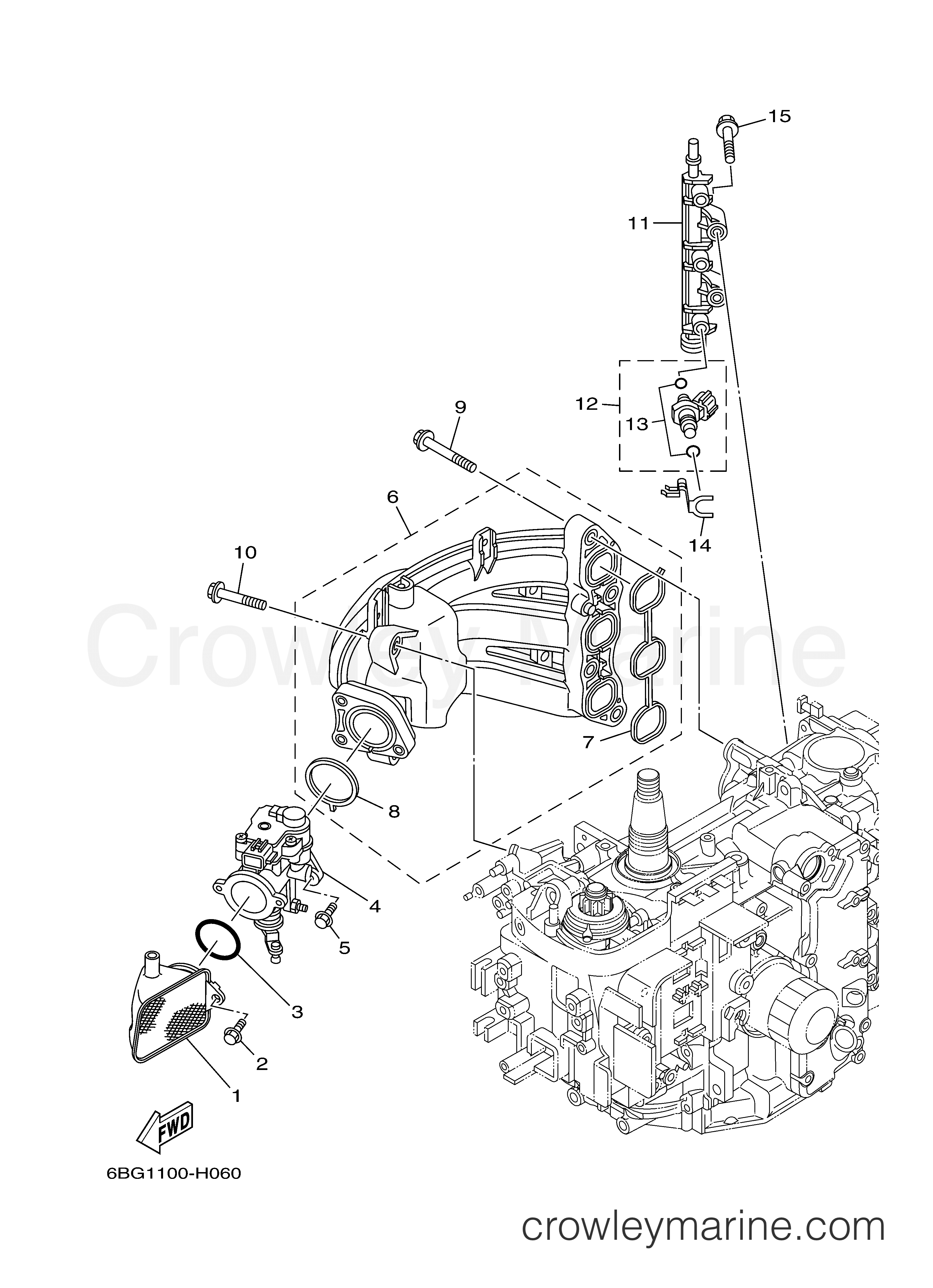 Yamaha Motors F40LA - INTAKE 1