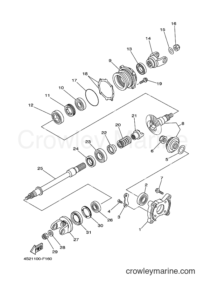 2010 ATV YFM350FWAN - YFM350FWAN (4S2N) [010] - MIDDLE DRIVE GEAR