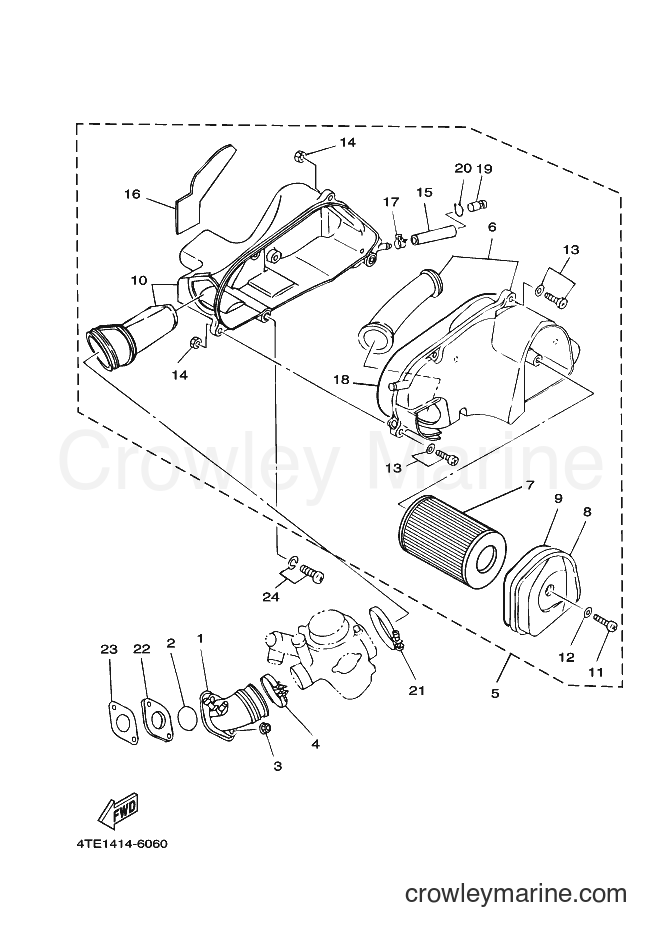 2007 Scooter XC125V - XC125V (5YR9) [010] - INTAKE