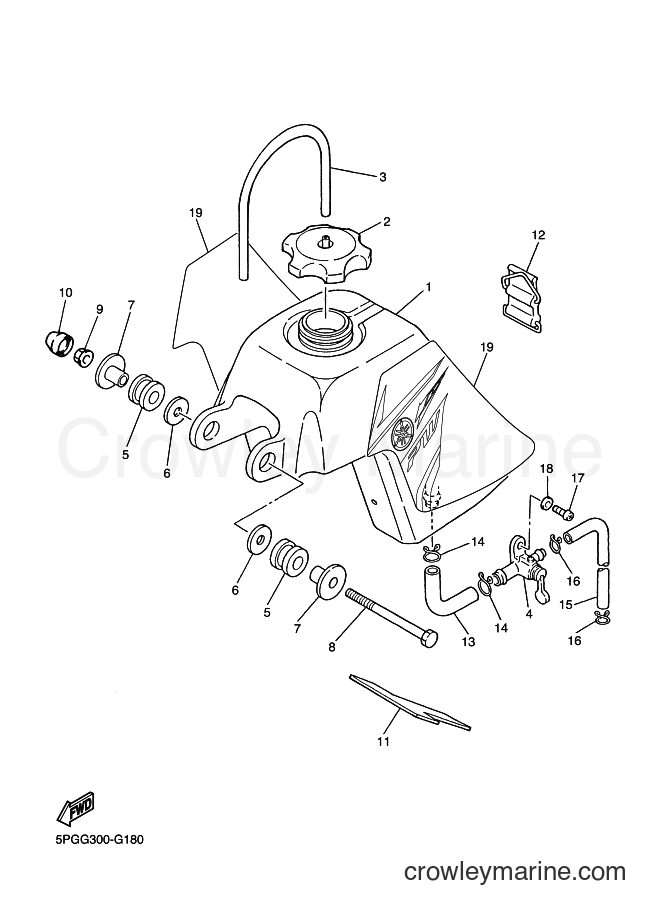 Yamaha Motors PW50 (5PGF) [020] - FUEL TANK