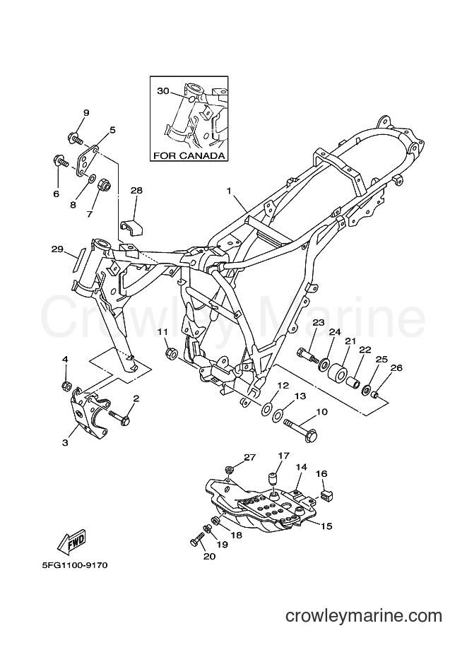 1999 Dirt Bike TTR225 - TTR225 (5FG3) [010] - FRAME