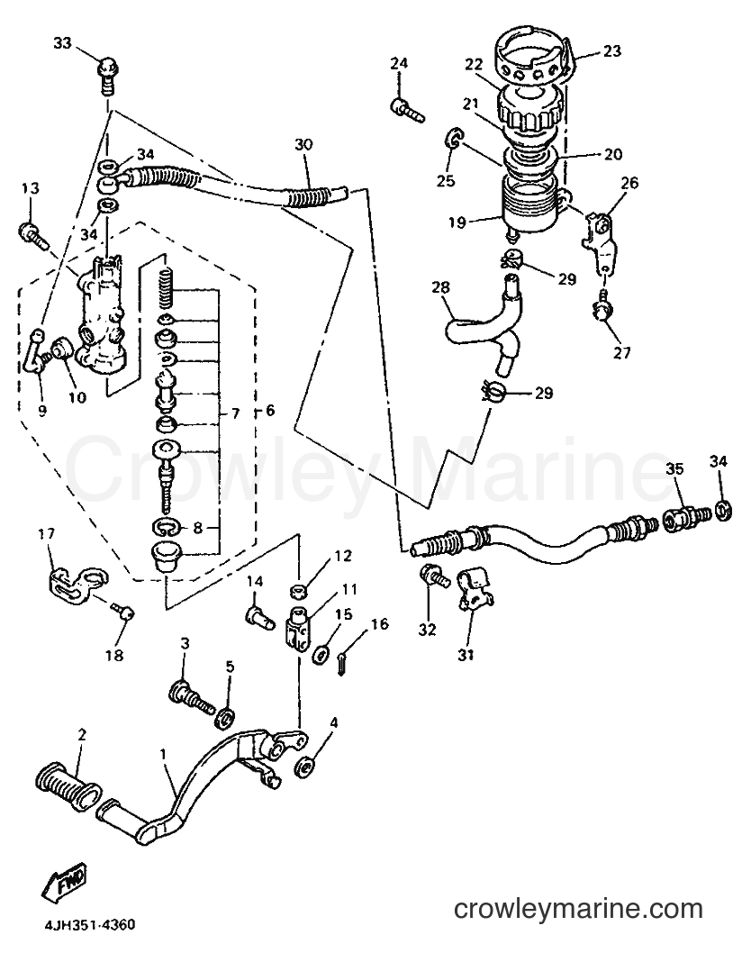 Yamaha Motors YZF600R (4NE2) [010] - REAR MASTER CYLINDER