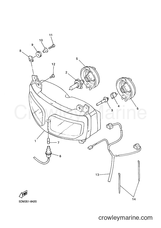 1999 Street Bike FZS600 - FZS600 (5DM4) [030] - HEADLIGHT