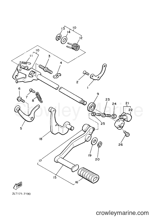 Yamaha Motors VMX12 (5GKB) [01A] - SHIFT SHAFT