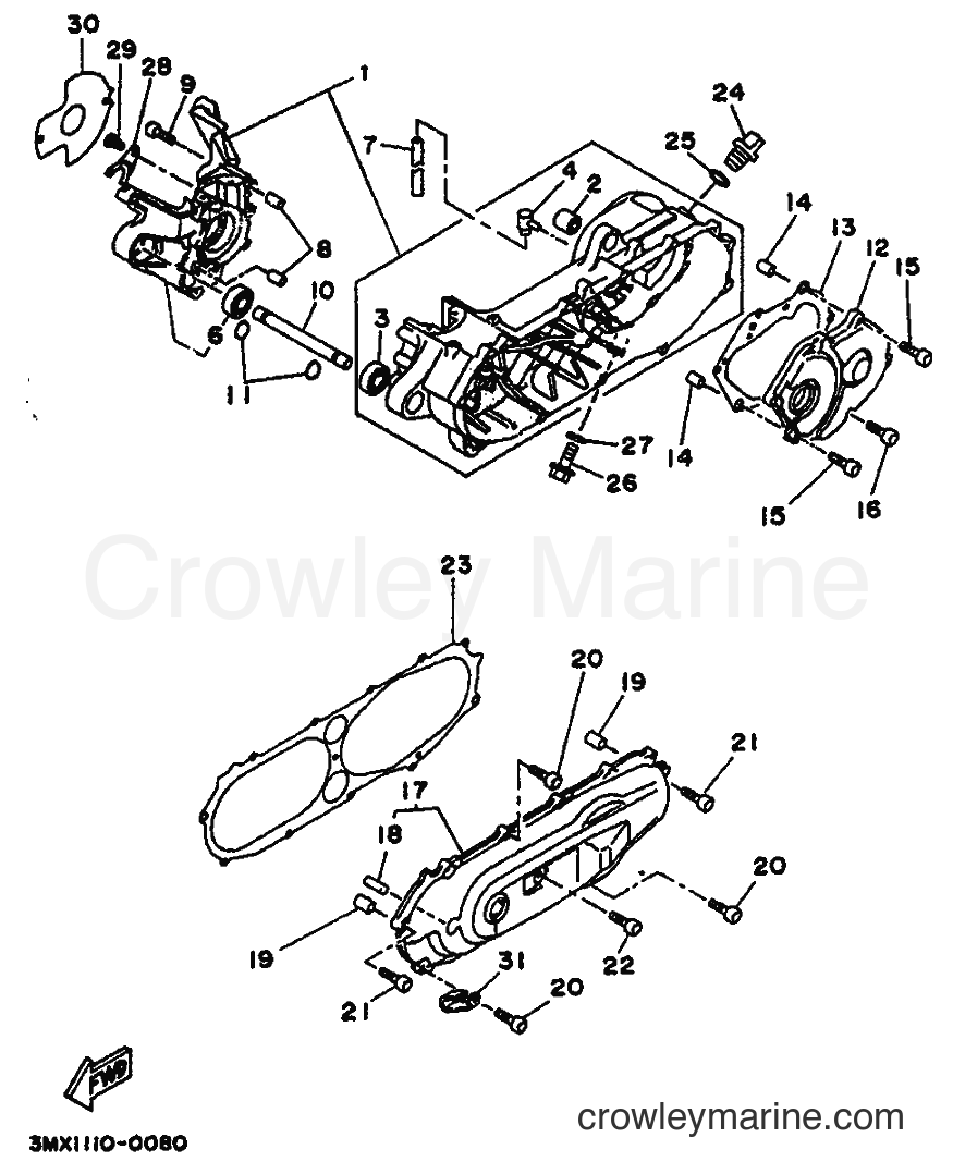 Yamaha Motors CW50 (4EY2) [999] - CRANKCASE