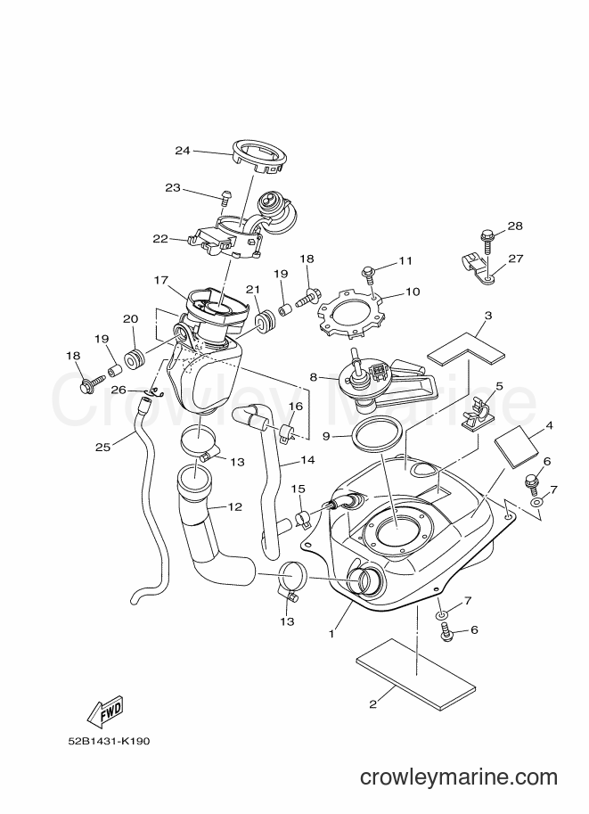 2012 Scooter XC115S - XC115S (1WC1) [010] - FUEL TANK