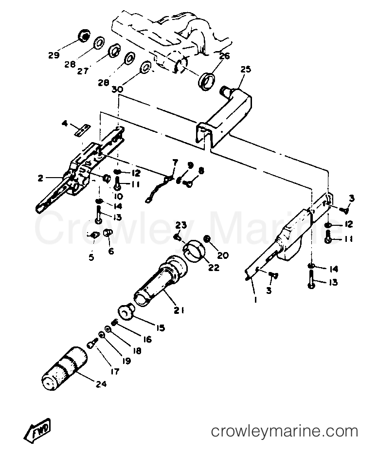 cmh様 STEERING - 1993 Outboard 9.9hp T9.9MXHR | Crowley Marine