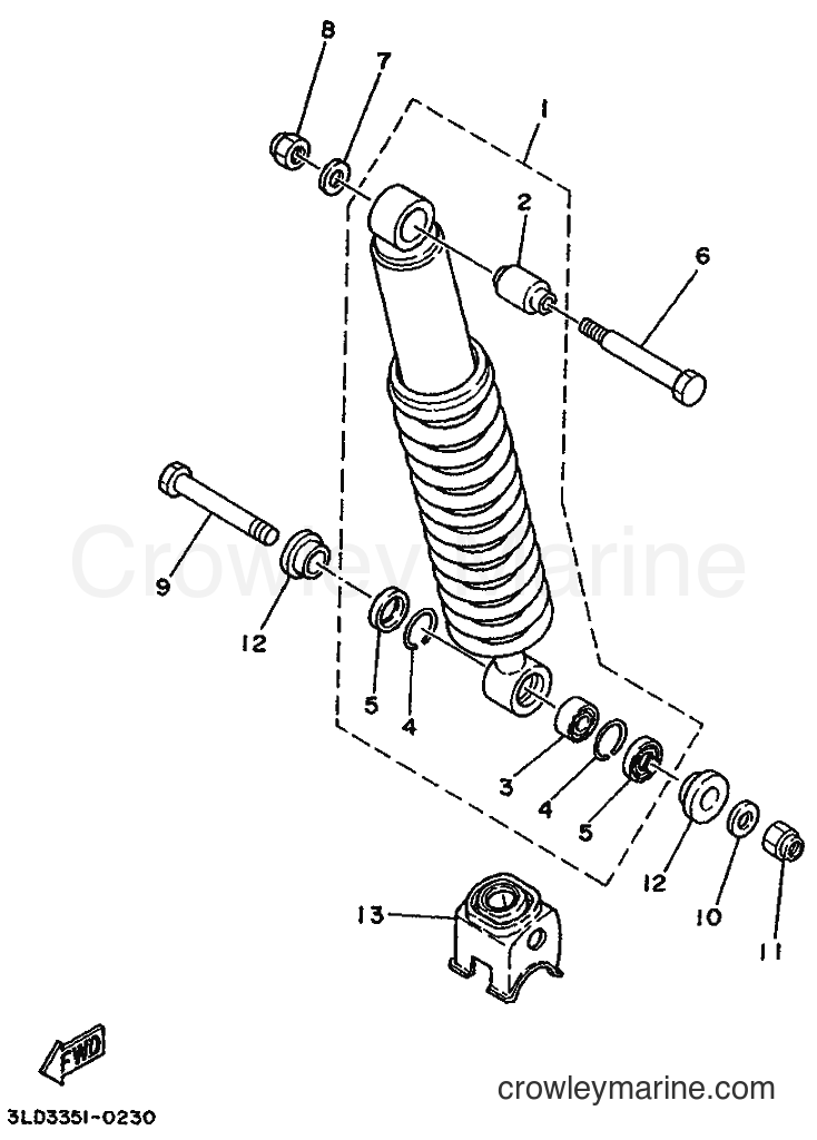 Yamaha Motors XTZ750 (3SC7) [999] - REAR SUSPENSION