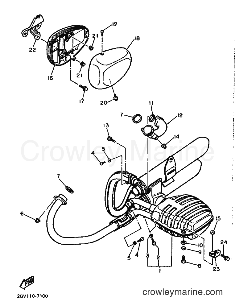 1988 Cruiser XV535 - XV535 (2YL) [99A] - EXHAUST