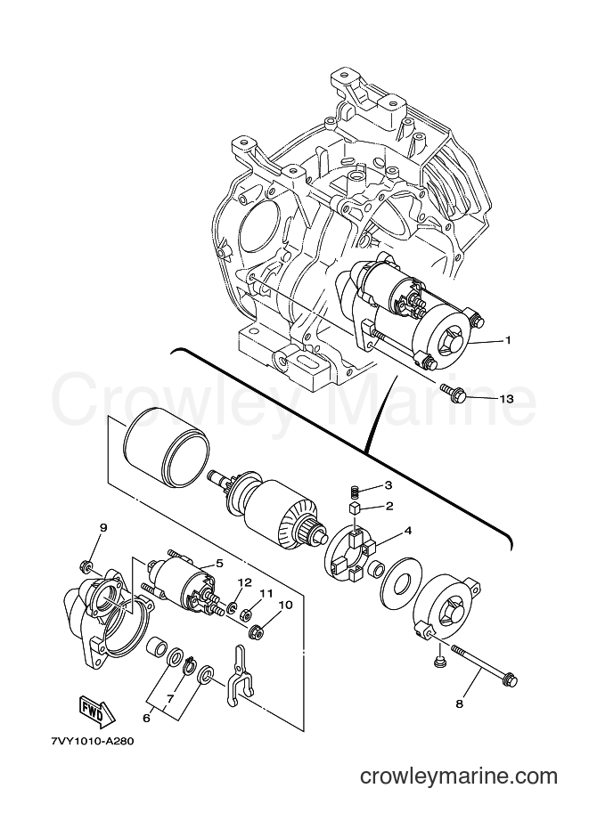 2010 Snowblower YS870JT - YS870JT (7VY3) [010] - STARTING MOTOR