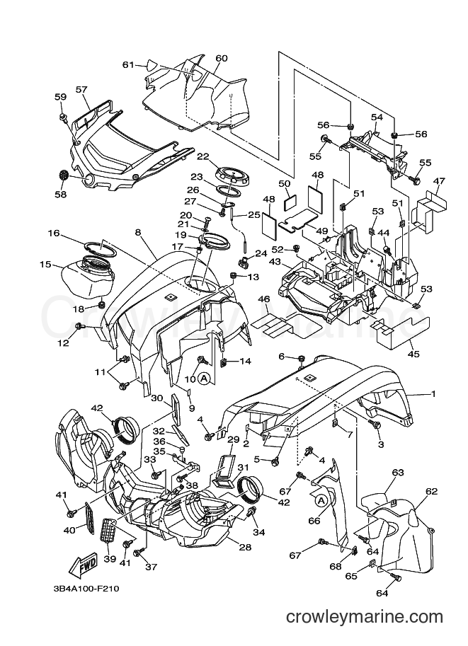 2007 ATV YFM700FWAD - YFM700FWAD (3B4B) [010] - FRONT FENDER