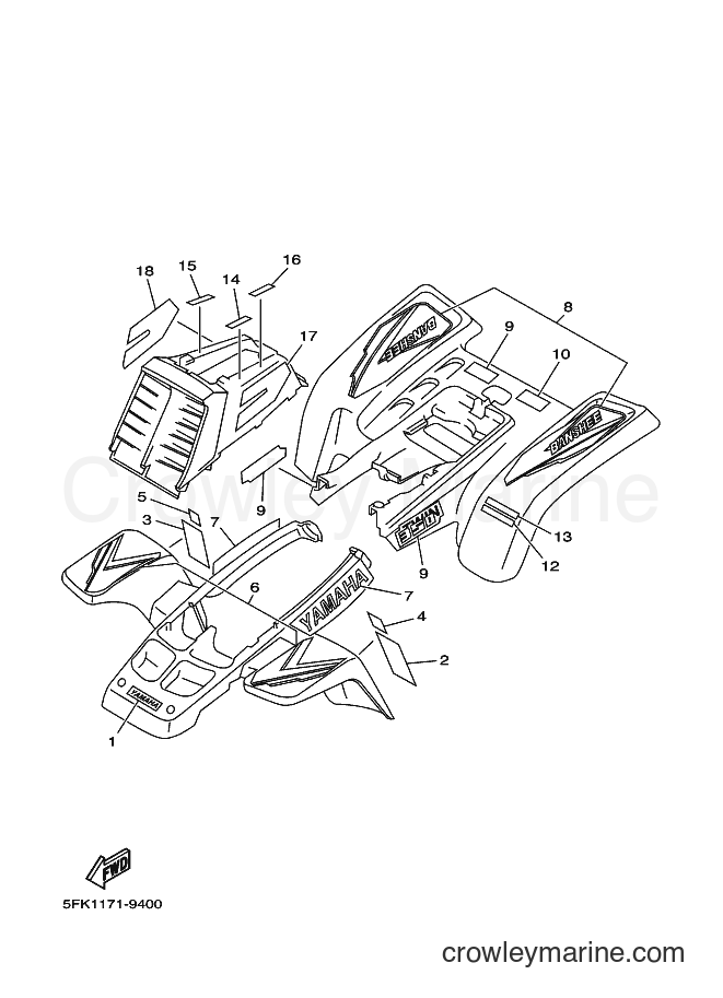 1999 ATV YFZ350 - YFZ350 (5FK1) [010] - EMBLEM & LABEL