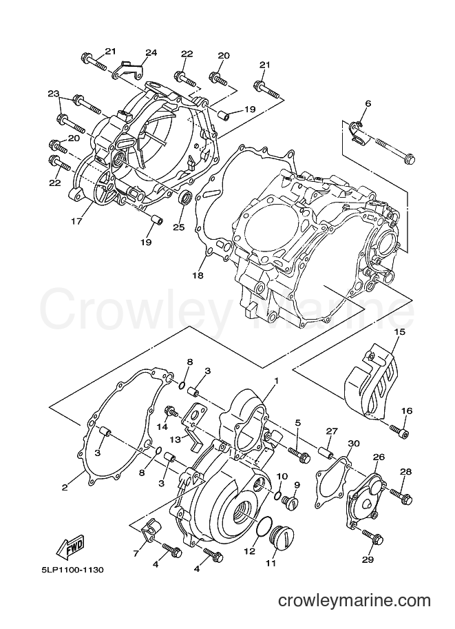 2001 ATV YFM660R - YFM660R (5LP2) [010] - CRANKCASE COVER 1