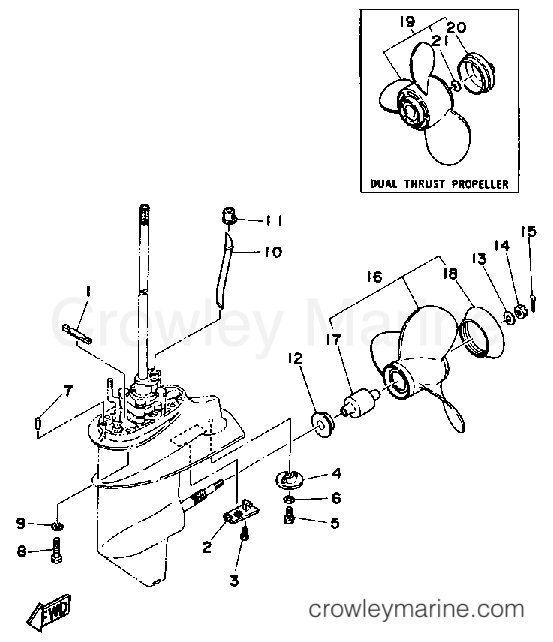 Yamaha Motors 15ESF - LOWER DRIVE 2