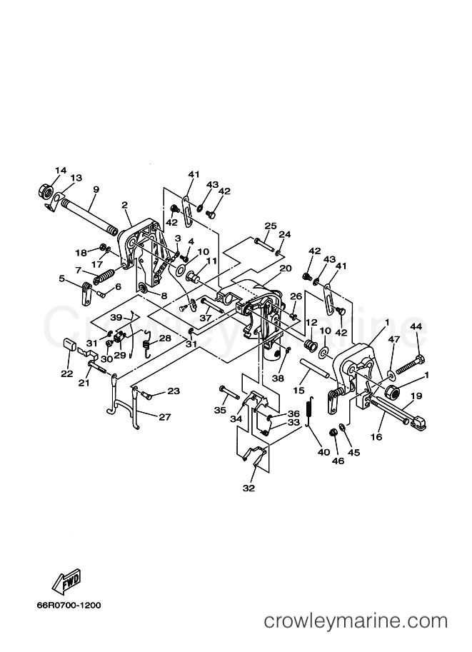 Yamaha Motors FT9.9DEX (66R2) [170] - BRACKET 1