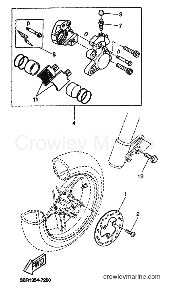 1999 Scooter YQ50 - YQ50 (5KF1) [010] - FRONT BRAKE