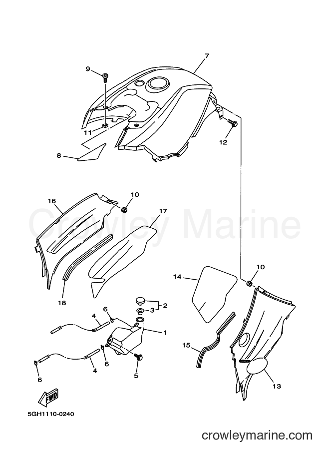 Yamaha Motors YFM400A (5HA8) [010] - SIDE COVER