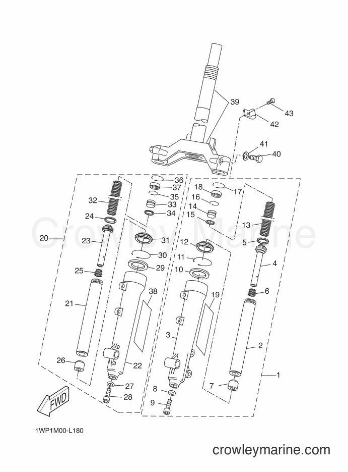 Yamaha Motors CW50LN (1WP4) [010] - FRONT FORK