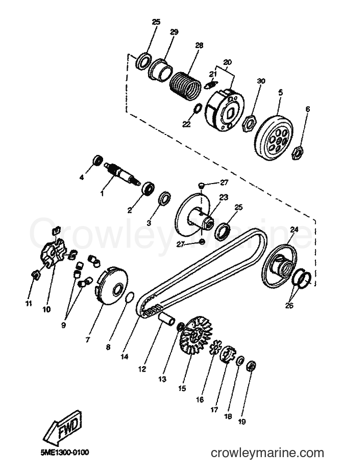 2001 Scooter YQ100 - YQ100 (5ME4) [060] - CLUTCH