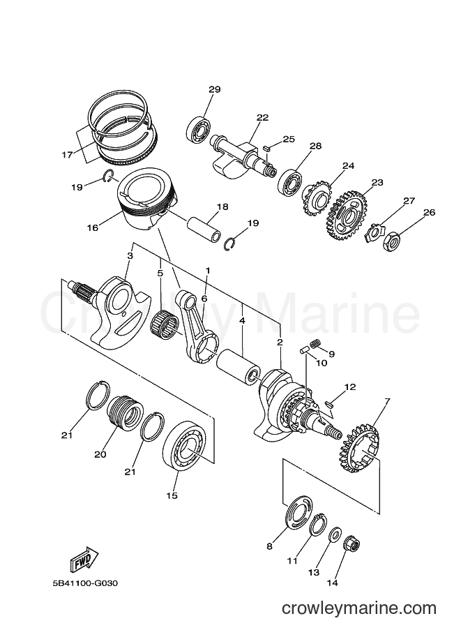 2011 ATV YXR700F - YXR700F (42SR) [010] - CRANKSHAFT & PISTON