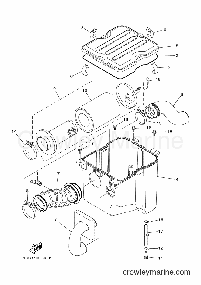 Yamaha Motors YFM300 (1SC1) [010] - INTAKE