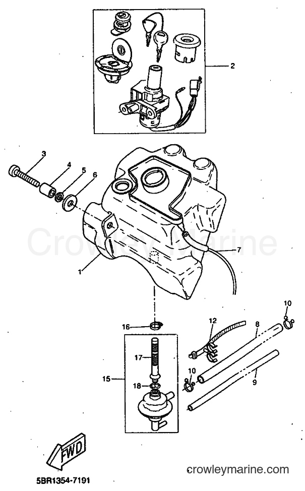 1998 Scooter YQ50L - YQ50L (5CL3) [010] - FUEL TANK