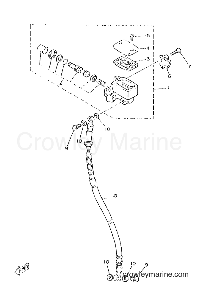 1996 Scooter YA50M - YA50M (3UG1) [999] - M. CYLINDER FOR DISK BRAKE