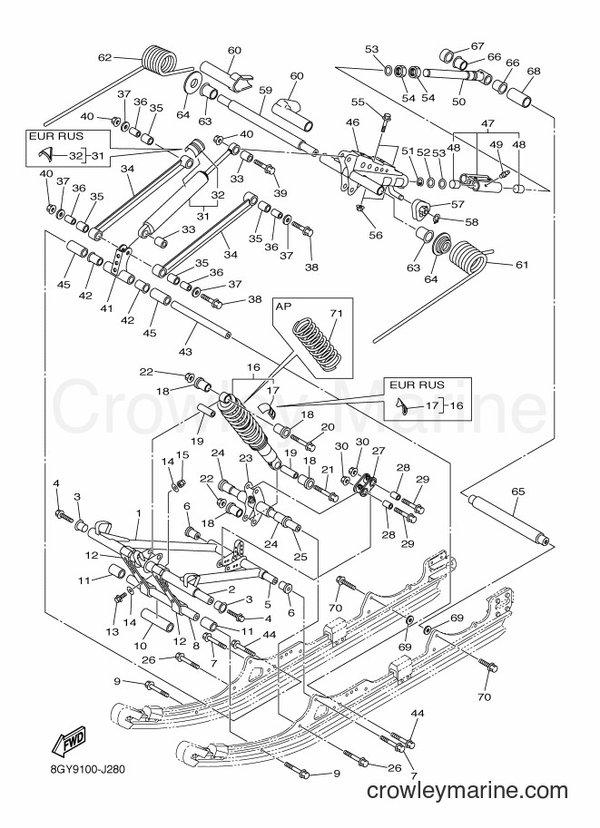 2010 Snowmobile RX10MS - RX10MS (8GYA) [030] - TRACK SUSPENSION 2