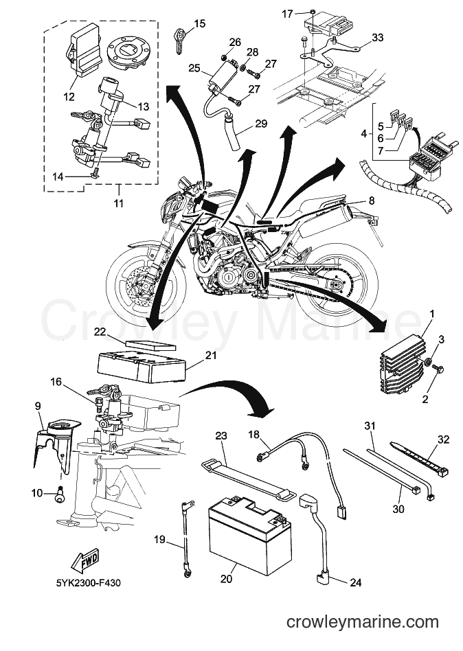 2008 Street Bike MT03 - MT03 (5YK6) [020] - ELECTRICAL 1