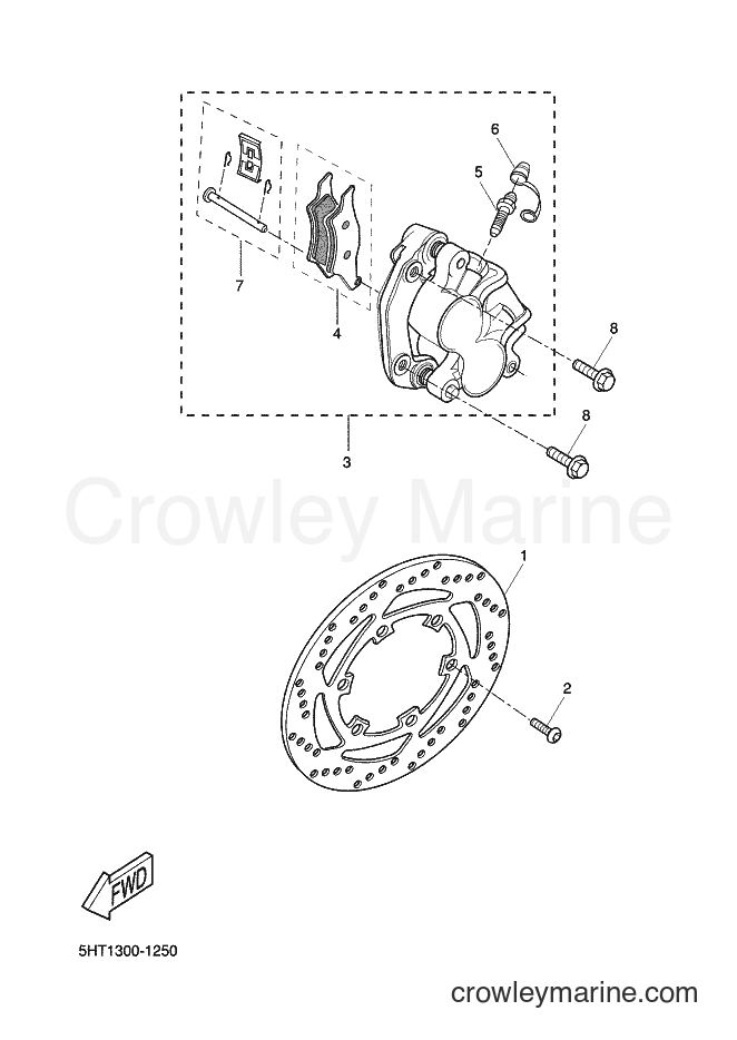 2002 Scooter XQ125 - XQ125 (5HT3) [030] - FRONT BRAKE CALIPER