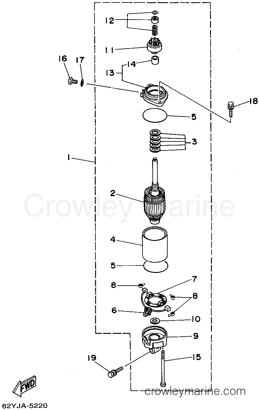 Yamaha Motors F50TLHT - STARTING MOTOR