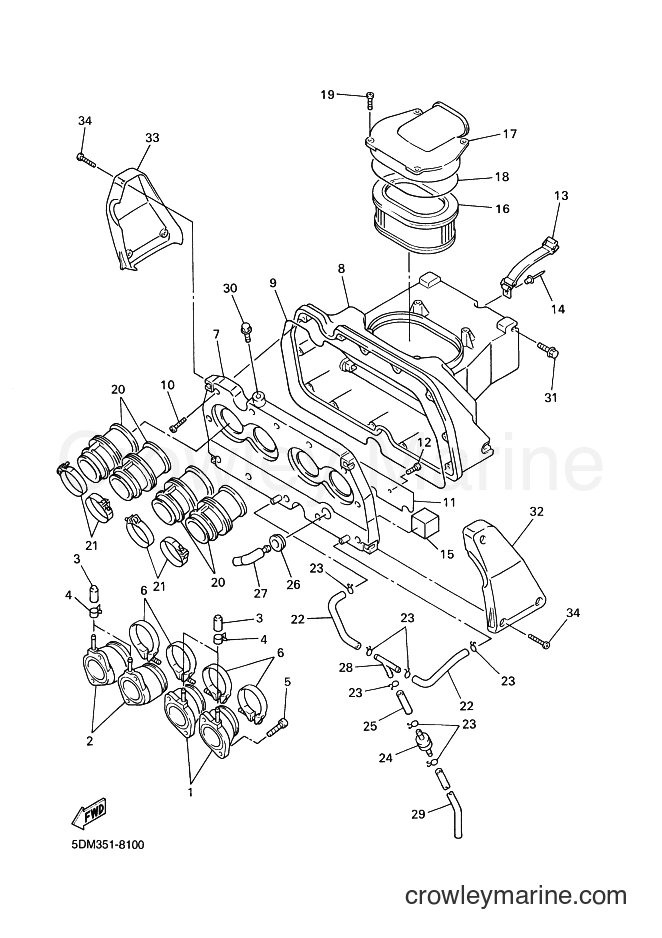 2000 Street Bike FZS600 - FZS600 (5DM7) [080] - INTAKE