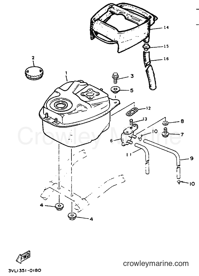 1995 Scooter CW50 - CW50 (4BX6) [999] - FUEL TANK