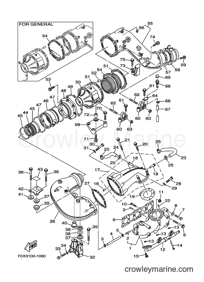 Yamaha Motors JET FOR GP1200 (67X1) [03B] - EXHAUST 1