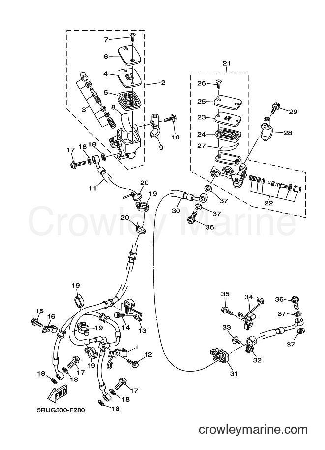 2007 Scooter YP400 - YP400 (5RUG) [010] - FRONT MASTER CYLINDER