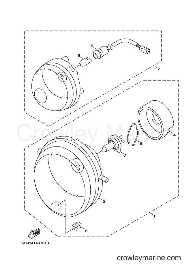 Yamaha Motors YW125 (1CE2) [010] - HEADLIGHT