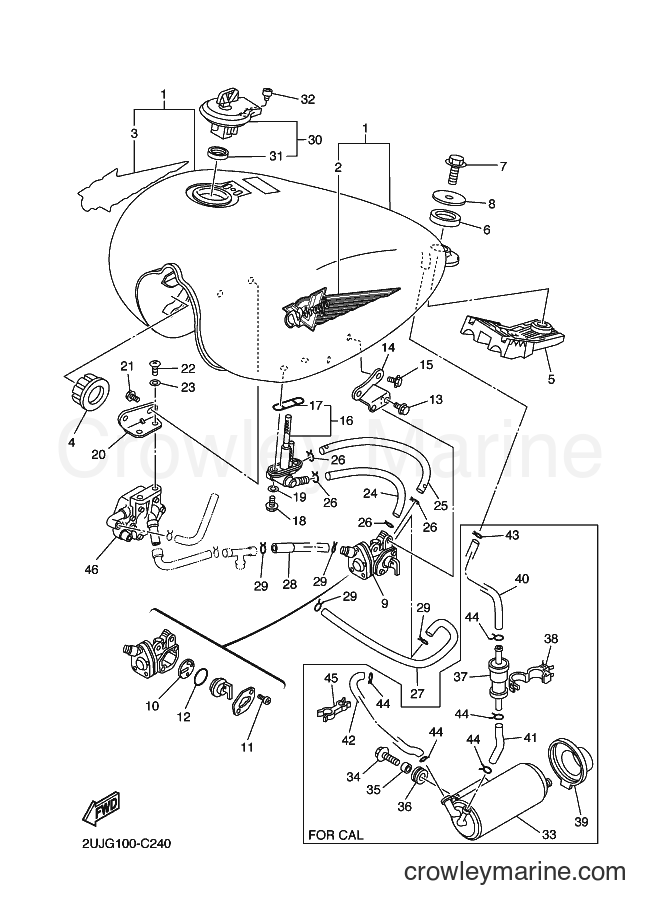 2004 Cruiser XV250 - XV250 (2UJH) [010] - FUEL TANK
