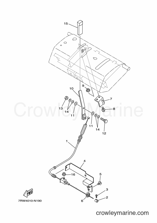 2015 Snowblower YT1070 - YT1070 (7RW4) [010] - THROTTLE LEVER