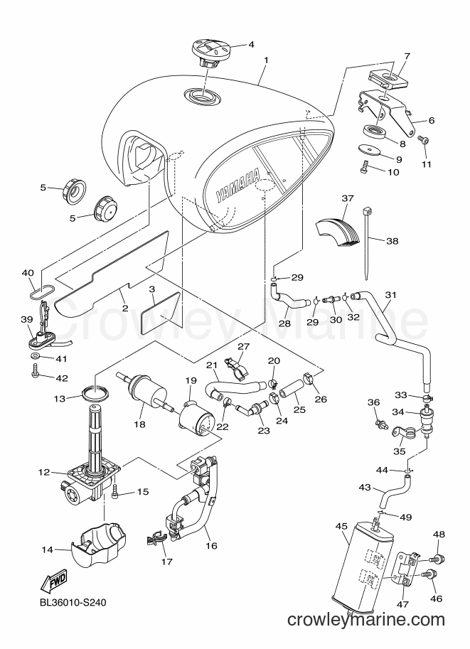 2017 Cruiser XVS950XR-A - XVS950XR-A (BL36) [010] - FUEL TANK