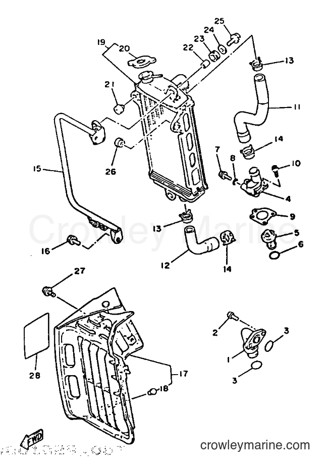 Yamaha Motors DT125LC (2AJ) [999] - RADIATOR & HOSE