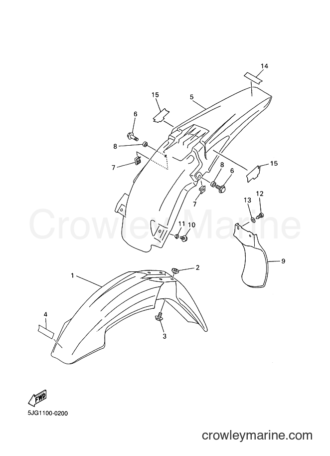 2000 Dirt Bike YZ426F - YZ426F (5JG4) [020] - FENDER