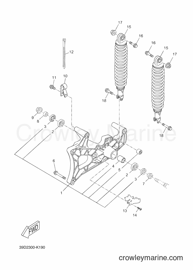 2011 Scooter YP125RA - YP125RA (39D2) [010] - REAR ARM & SUSPENSION