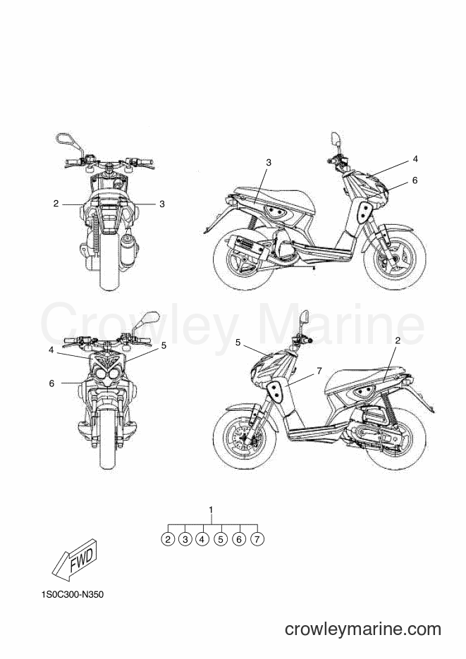 2014 Scooter EW50N - EW50N (1S0C) [010] - GRAPHIC & EMBLEM