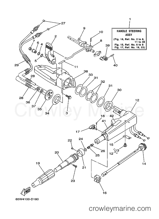 Yamaha Motors F25MSHD (65W4) [130] - STEERING