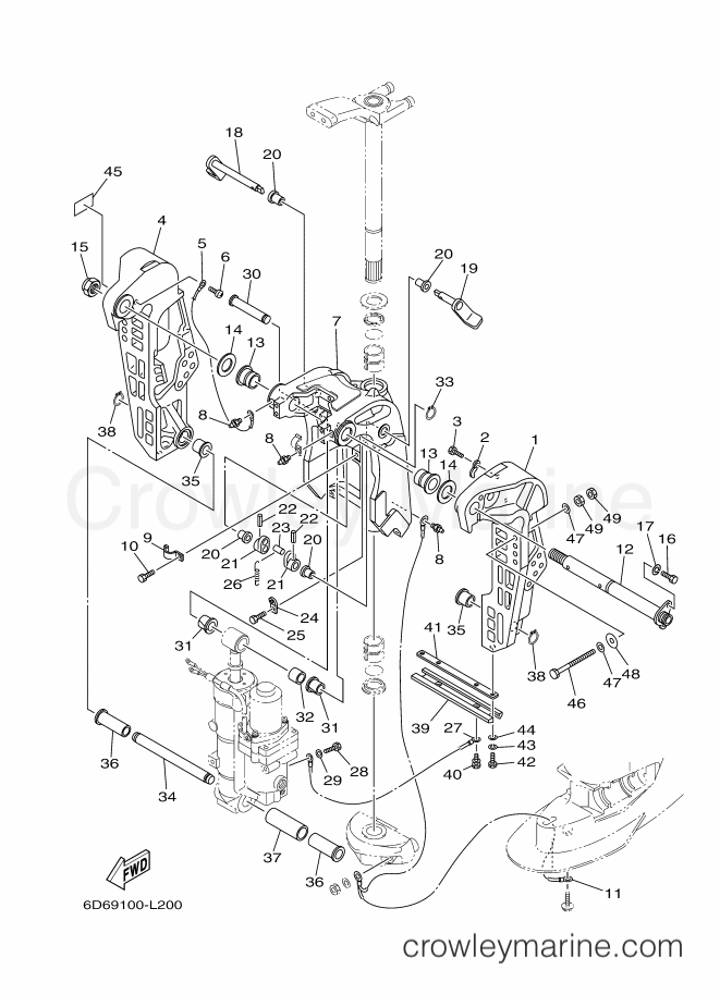 Yamaha Motors F90A (6D89) [170] - BRACKET 1