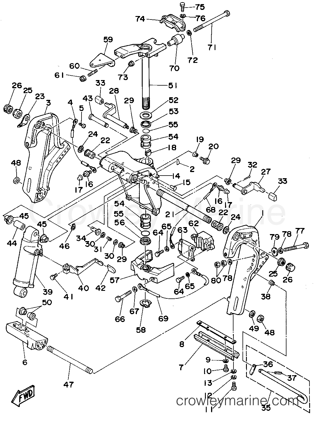 Yamaha Motors 50ESRS - BRACKET 1